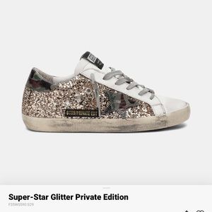 ISO Golden Goose Glitter with Camo Star, size 38